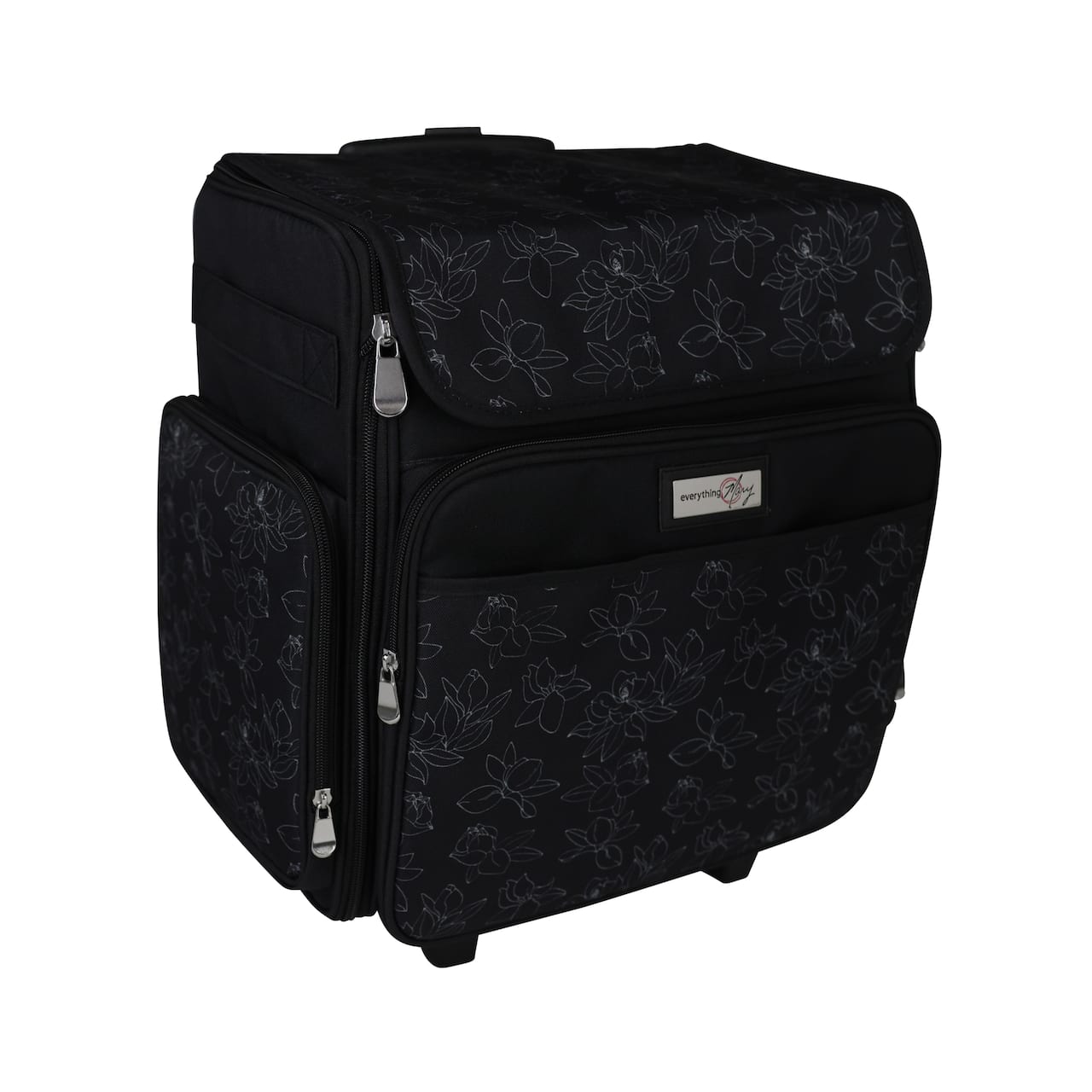Everything Mary Black & White Rolling Craft Bag